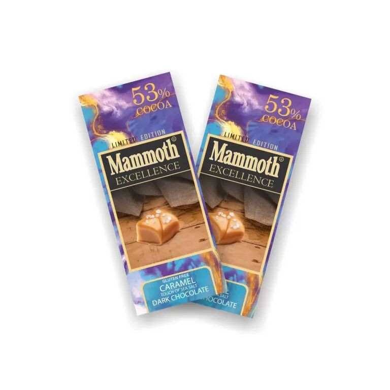 53% Dark Chocolate with Caramel & Sea Salt – Pack of 2