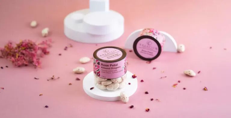 Choco Coated Rose Petal Almonds Dragees