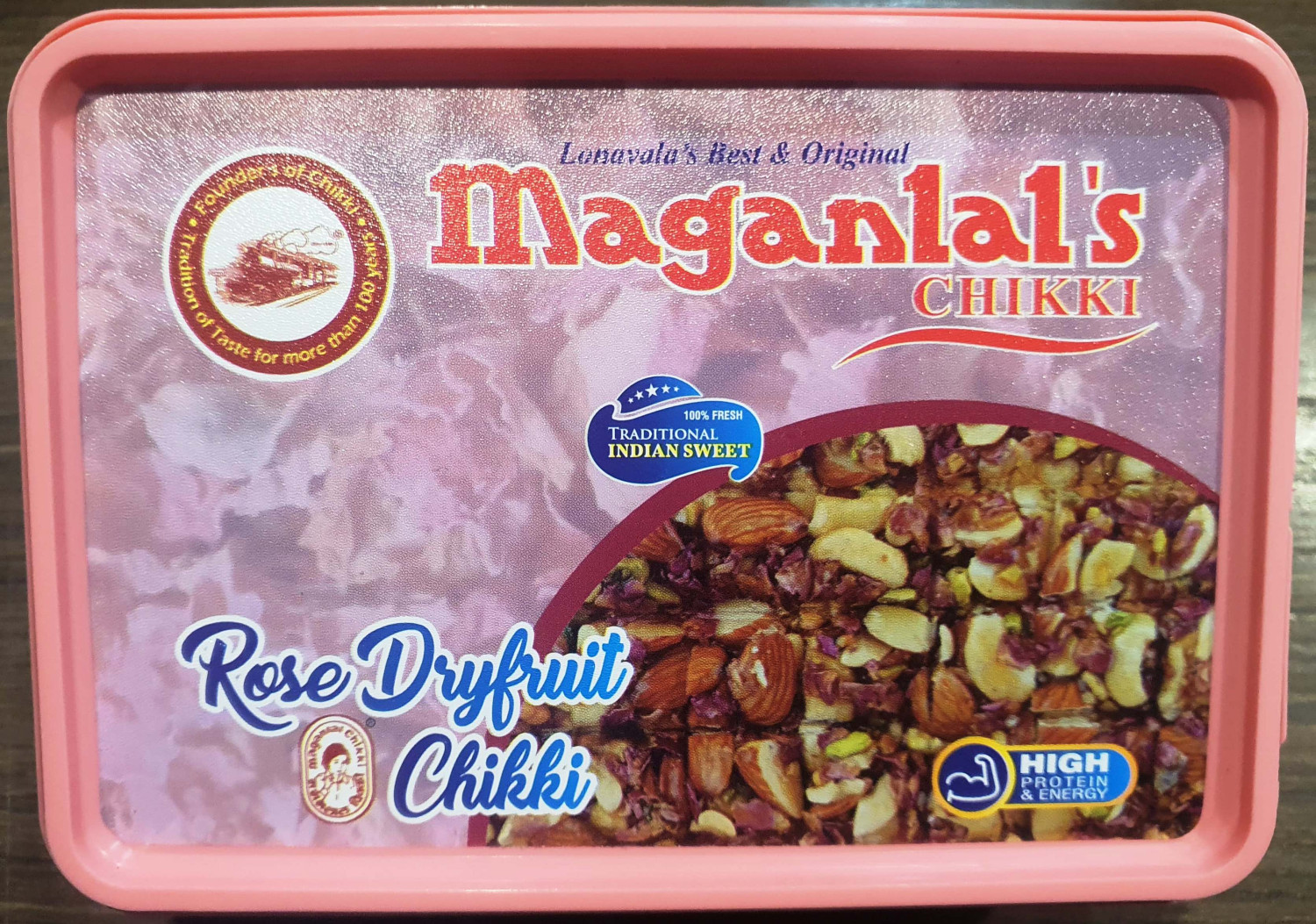 Rose Dry Fruit (Kaju Badam Pista Rose Petals) Chikki